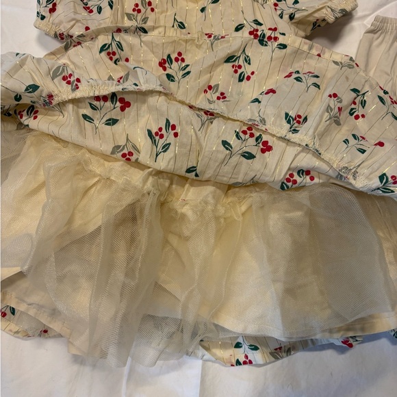 Floral Cream Kids Dress - Picture 3 of 4